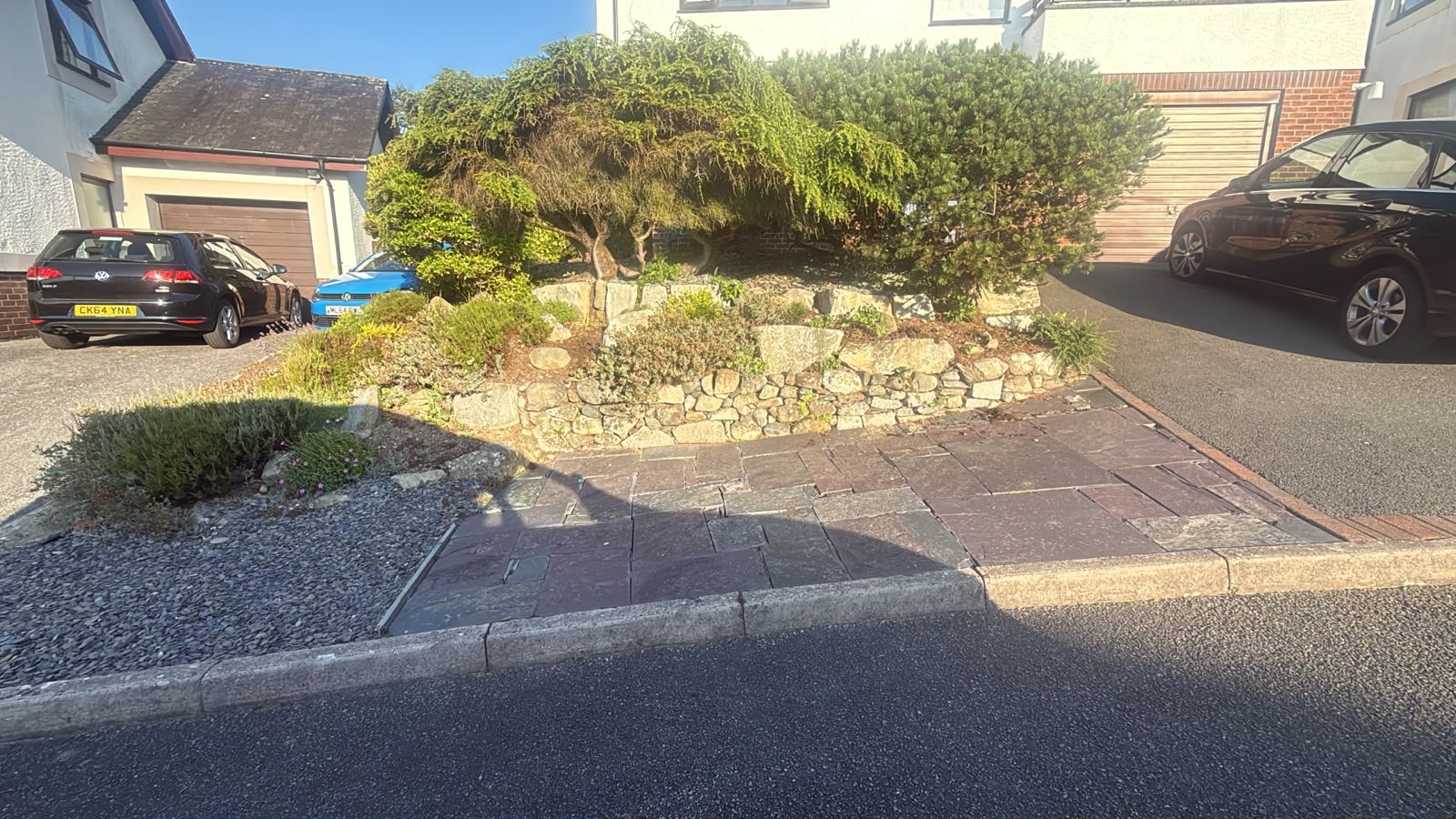 Property before stone walling and groundworks in Criccieth