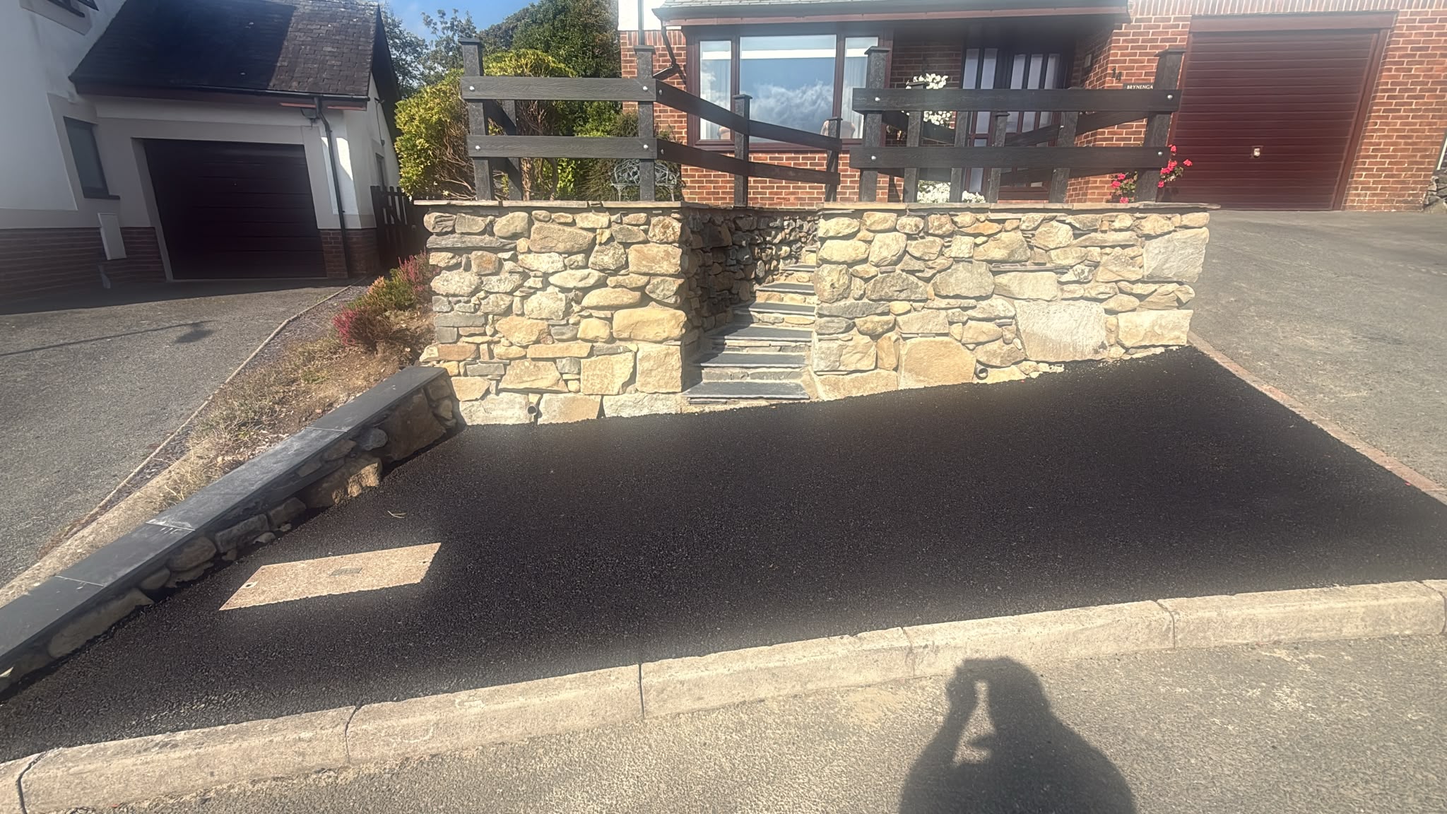 Stone steps paving and railings completed in Criccieth