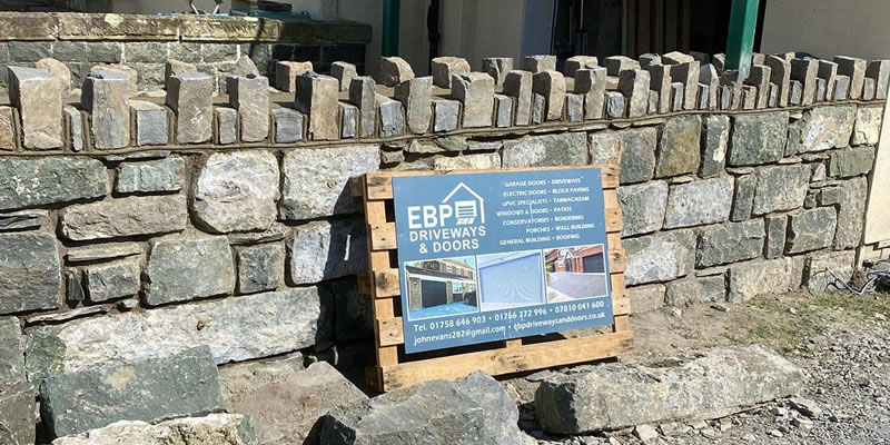 Natural stone walling contractors North Wales
